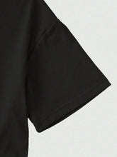 Letter & Race Car Print Short Sleeve Crew Neck T-Shirt, Summer